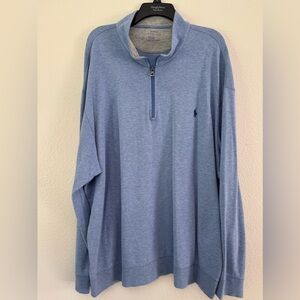 Polo Ralph Lauren Performance Light Blue Zip Pullover Size 3XB